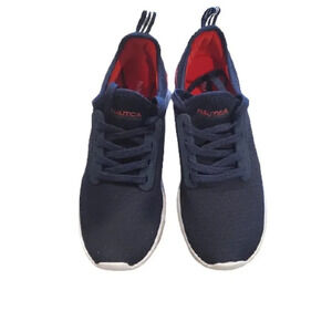 Nautica boys Blue Lace Up Pull On Comfort Sneaker Size 3
